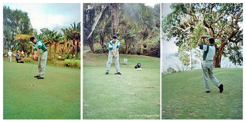 Hubby playing golf